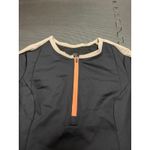 AETHER Women's 1/2 Zip Sleeve Pocket Sweater in Black Medium Athletic‎ Photo 3