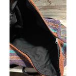 The Sara Weekender Bag Southwest Western Travel Duffle Aztec Suede Handles Lined Gray Photo 7