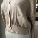 Lavender Sketch Cropped Wide Rib Cardigan M Tan Size M Photo 1