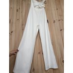 Lulus NWT  Devoted to Fun Ivory One-Shoulder Sleeveless Jumpsuit Classy Chic S Photo 4