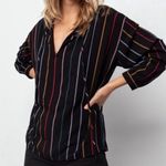 Rails  Black Nina Jordan Stripe Blouse Photo 0