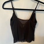 Brandy Melville  Black Sheer Spaghetti Strap Top Photo 3