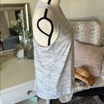 Athleta white gray heathered fly away back yoga athletic tank top small Photo 5