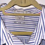 Van Heusen Fitted No-Iron Blue Striped Long-Sleeved Button Down Blouse Photo 5