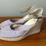 Penelope Chilvers High Mary Jane Atelier Stripe Espadrille Heel Wedge Purple 39 Purple Size 8 Photo 0