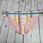 Aerie Ribbed Bikini Bottom Pink Tan Ivory Gold Neutral Stripe XXL NWT Photo 6