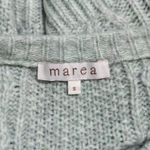 Marea Classic Cable Knit Cardigan in Green Wool Blend Size S Photo 3