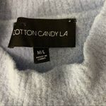 Cotton Candy LA M/L Blue Fuzzy Knit Pullover Sweater Soft Cozy Casual Crewneck Size M Photo 3