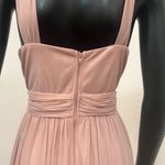 Birdy Grey ‎ Kiko Grecian Halter Bridesmaid Dress Pale Blush Pink M Classic Photo 4