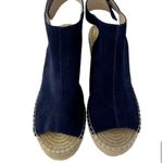 Kenneth Cole #328  Navy Suede Wedge Sandals Photo 3