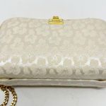 Vintage Inge Christopher Ivory Brocade Gold Chain Clutch NWOT White Photo 4