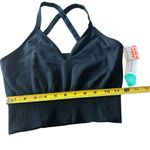 Free People  Movement Women’s M/L Good Karma Racerback‎ Crop Top Black Yoga New Photo 8