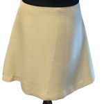 Ann Taylor Day Dress Stretch Poly Blend Black Tan White Dbl V Neck Lined Zipper Photo 4