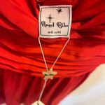 Angel Biba Red Lola Ruffle Shoulder Ruched Dress Photo 4