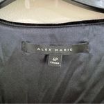 Alex Marie Nikki Stretch Velvet Surplice V Neck Long Sleeve Ruched Dress Sz 4P Photo 6