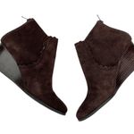 Jack Rogers Wedge Ankle Bootie Emery Dark Espresso Scalloped Trim Suede Size 6 Photo 13