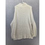 Trouve Women's Sweater Dress Solid White Long sleeve Size Medium Large Mock Neck Photo 3