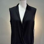 Chelsea28 Black Faux Wrap Sleeveless Blouse Size S NWT Photo 0