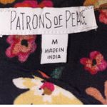 Patrons of Peace NWOT  Black Floral Printed Babydoll Blouse Size Medium Photo 1
