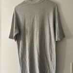 ZARA Gray Metallic Shimmer T Shirt Pocket Dress Photo 3