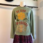 Desert Dreamer Green Oversized " Be Kind to Nature " Crewneck Sweater Size XS Photo 12
