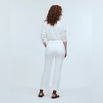 Madewell  Curvy Kick Out Crop Jean Flare Denim‎ Pure White NWT Size 31 Photo 1