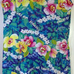 Jams World Vintage Dress Orchids of Hawaii Floral Sleeveless Hawaiian Photo 0