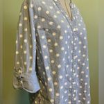 basic editions  Daisy Floral Denim Button Down Shirt - size Medium Photo 1