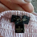 Ruched Long Sleeve Top Square‎ Neck Blouse Peplum Hem Party Elegant Pink Photo 3