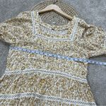 Free People  Talk About It Tunic Top Square Neck Peasant Boho Floral Yellow SP Photo 11