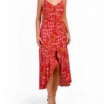 Abel the label Anthropologie‎  Women’s Lola Red Hi-Low Maxi Dress Size XS Photo 1