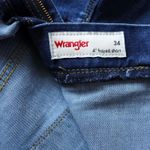 Wrangler Denim Shorts Frayed Hem Dark Wash Casual Summer Size 34 Photo 3