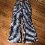 ZARA  Blue/White Striped Wide Leg Pants Photo 5