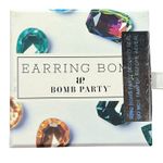 Bomb Party Earrings Womens Lime Ombre Crystal Rhodium Floral Stud Sparkle NEW Green Photo 5