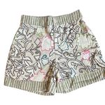 Knox Rose Women's Shorts Beige Cream pink Green Abstract Floral Sz. Xsmall Photo 0