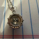 Elegant moissanite Necklace and 10k gold cz Earring Set Photo 4