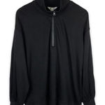 Three Dots  Black Quarter Zip Pullover Size Medium Photo 0