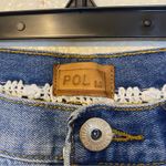 POL  Distressed Jean Denim Mini Skirt Size Medium NWOT Photo 2