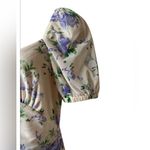 ASOS Design Maternity Women's Size 10 White Lilac Floral Ruched Mini Dress Photo 2