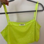 Showpo Lime Green Sequin Crop Top Photo 1