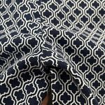 Adrienne Vittadini  Navy and White Trellis Geometric Pattern Trousers - Size 8 Photo 13