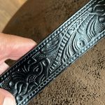 Perry Ellis  Genuine Leather Western Bling Belt Womens M L Tooled Photo 7