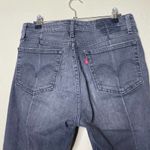 Levi's Denim Jeans 721 High Rise Skinny Jeans Black Denim Raw Hem Size 28 Photo 5