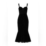 Monique Lhuillier ML‎  Velvet Lace Midi Dress 2 Photo 3