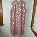 LuLaRoe | Joy Elegant Collection Sheer Pink Silver Hearts Duster NWT Size L Photo 4