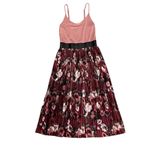 Xhilaration Pink Floral Pleated Midi Dress Spaghetti Straps NWT Size XS Photo 6