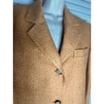 Ellen Tracy Vtg Company Silk Blazer Orange Textured Three Button Size 6 Women's Photo 2
