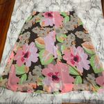 Croft & Barrow Croft & Borrow Floral Print Brown Pink Skirt Knee Length Size 16 Photo 4