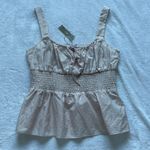 J.Crew Smocked Gingham Tank Top Photo 1