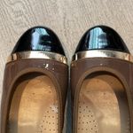 VANELI Brown, Black and Gold Shiny Flat Shoes Size 8W Photo 5